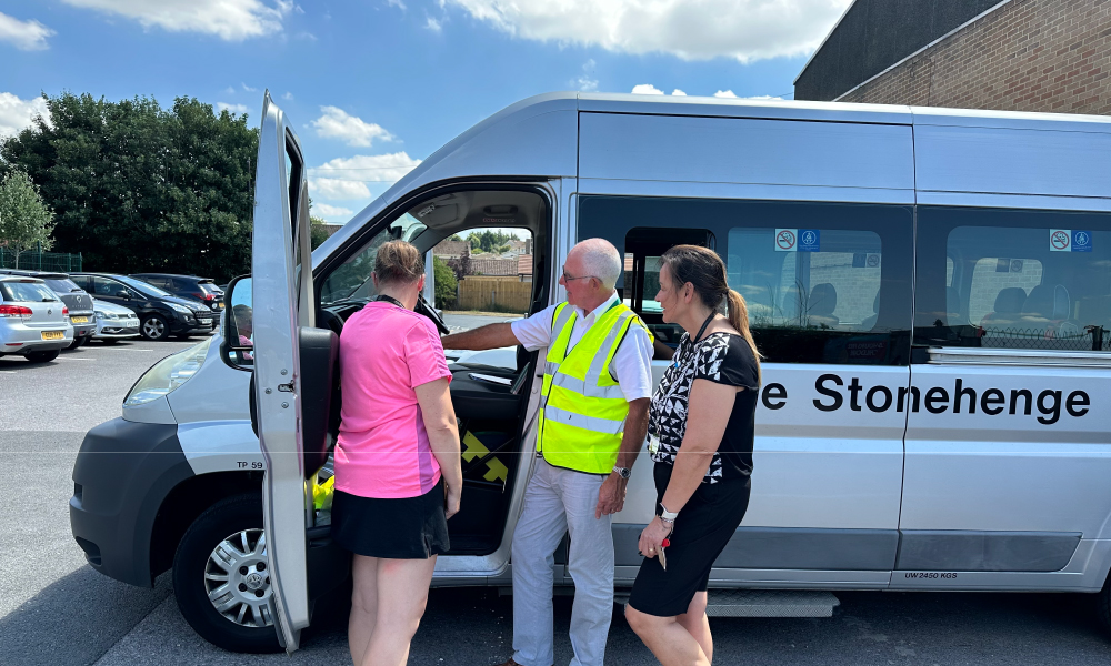 MiDAS Minibus driver training - minibus inspection with trainees